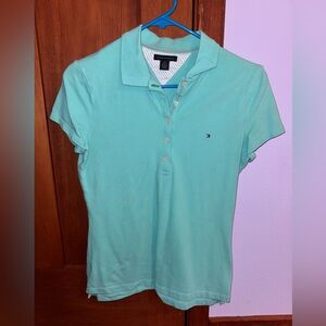 Tommy Hilfiger teal polo size small